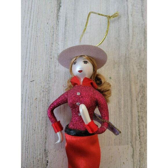 Vintage de carlini Italian lady glass ornament lady shopping fancy fashion purse - Picture 2 of 7